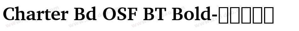 Charter Bd OSF BT Bold字体转换